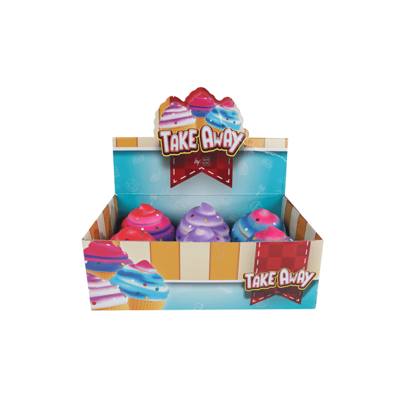 Squeeze Take Away Cupcake 11cm Assortiment