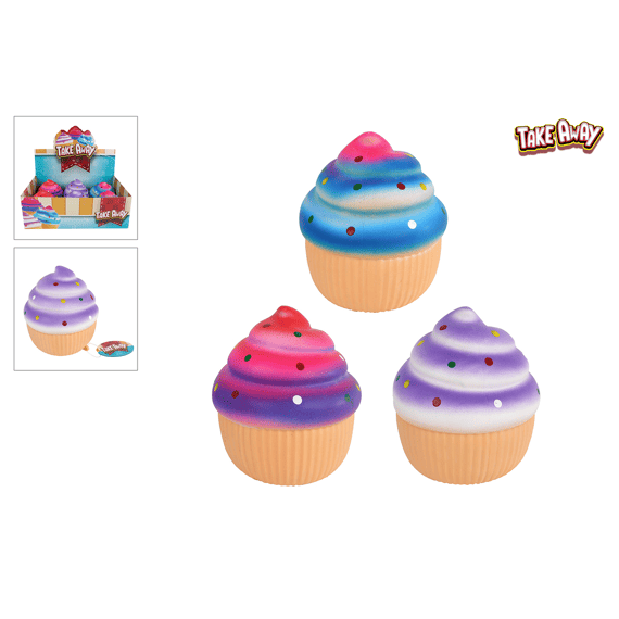 Squeeze Take Away Cupcake 11cm Assortiment