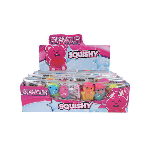 Squishy Glamour Diertjes 3 Stuks Assortiment
