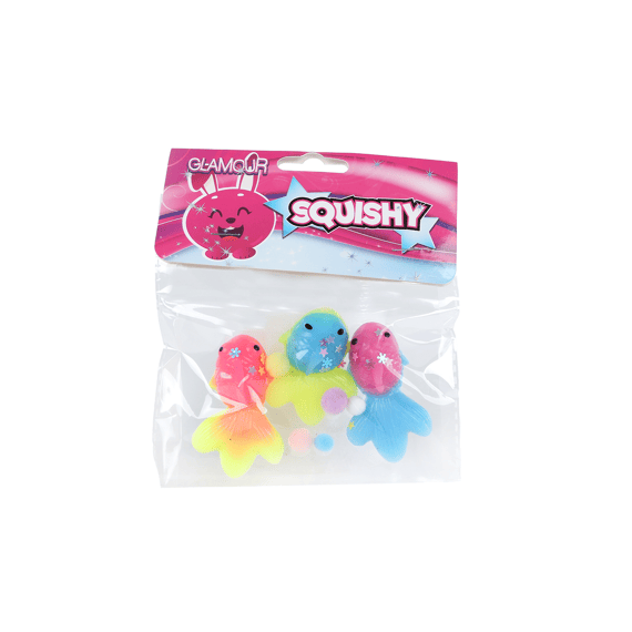 Squishy Glamour Diertjes 3 Stuks Assortiment
