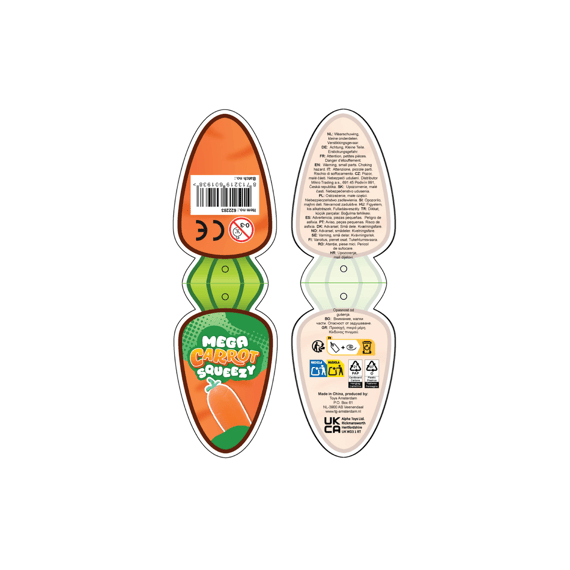 Squeeze Jumbo Wortel 34cm
