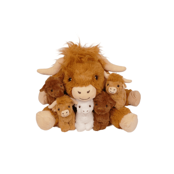 Knuffel Schotse Hooglander Mama En Babys 61cm