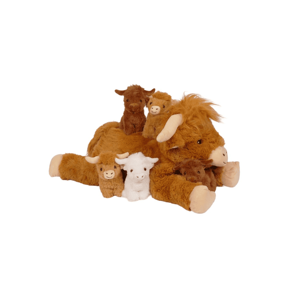 Knuffel Schotse Hooglander Mama En Babys 61cm