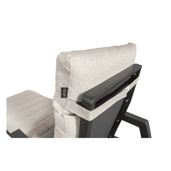Valentina Lounger Verstelbaar Alu Frame Anthraciet Kussens Beige