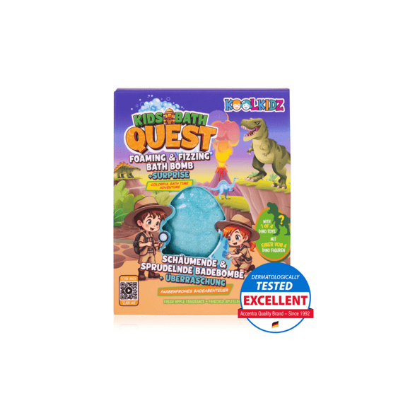 Koolkidz Dino Schuimende Badbomb/bruisbal Eivorm Blauw