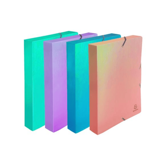 Exacompta Klasseerdoos Met Elastiek Rug 40mm Pp Candy Tidy Assortiment