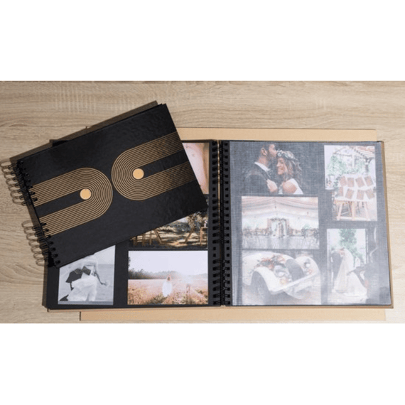Exacompta Fotoalbum met spiraal 50 zwarte pagina's Graphik - Zwart