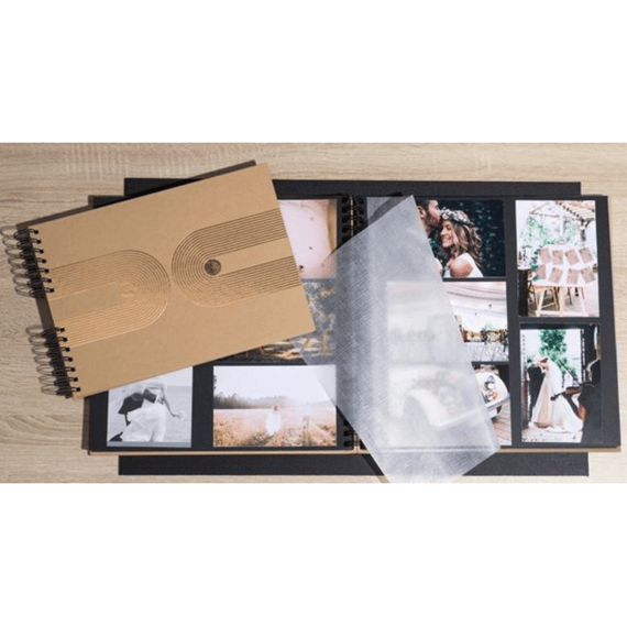 Exacompta Graphik Fotoalbum Spiraal Harde Rug 32x22cm 50 Vellen Kraft