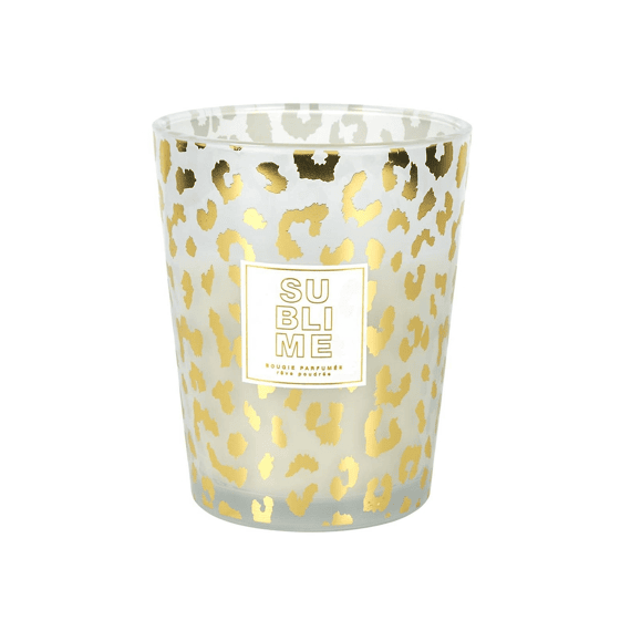 Geparfumeerde Kaars Vase Leopard 16cm