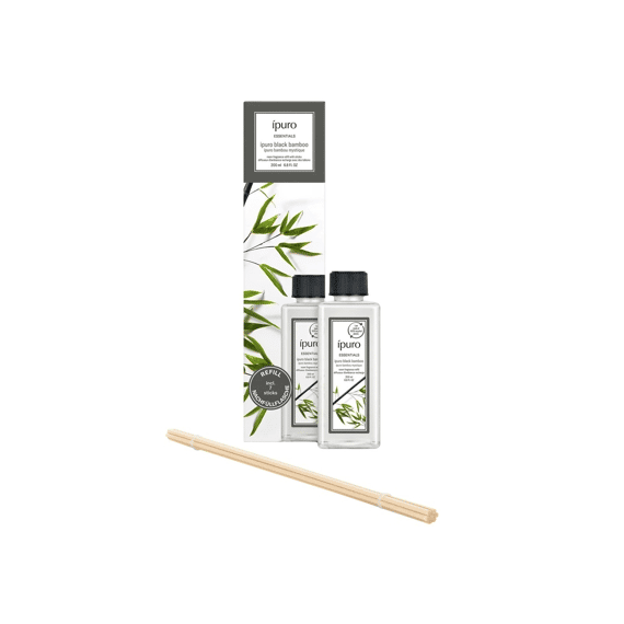 Ipuro Essentials Geurstokjes Navulling 200ml Black Bamboo