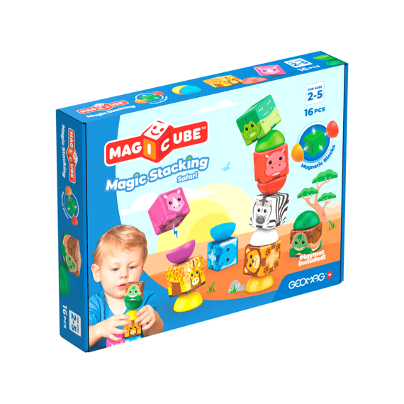 Geomag Magicube Blocks Stacking Safari 16 Stuks