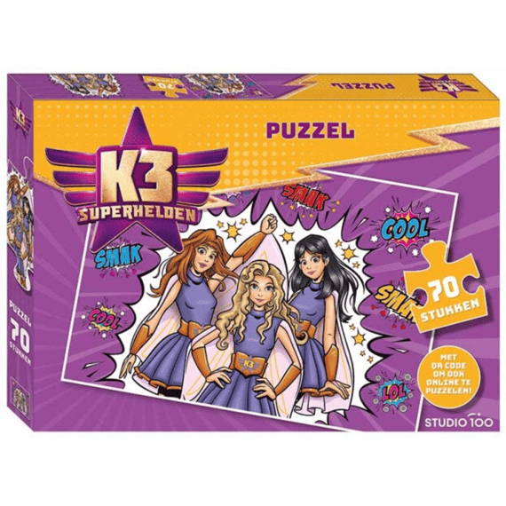 K3 Puzzel 70 Stukjes Superhelden