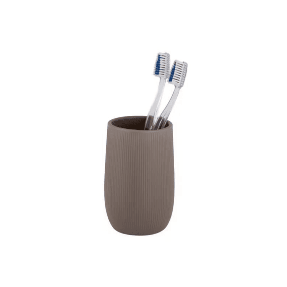 Wenko Tandenborstelbeker Fablo Keramiek Donker Taupe
