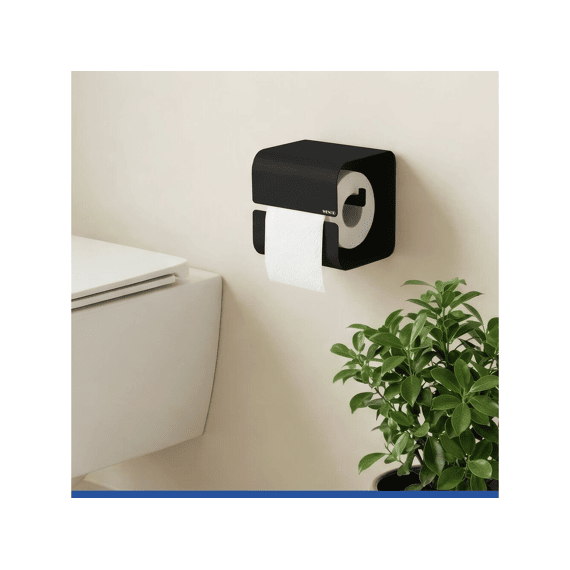 Wenko Turbo-loc Toiletrolhouder Lizan Zwart