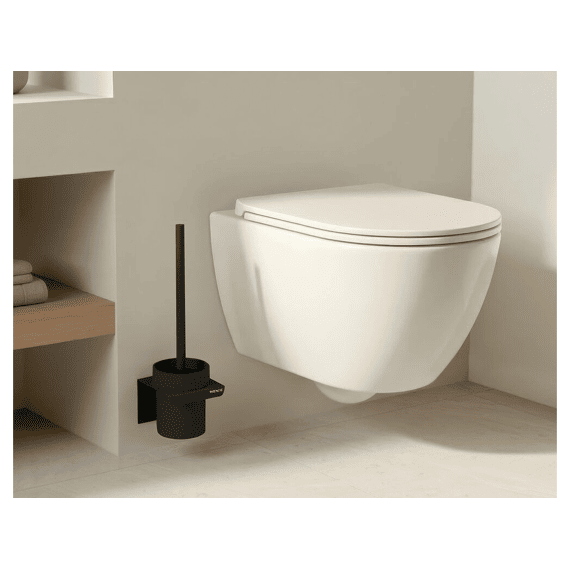 Wenko Turbo-loc Toiletborstelhouder Lizan Zwart