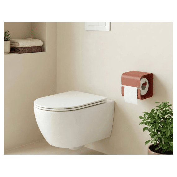 Wenko Turbo-loc Toiletrolhouder Lizan Bruin