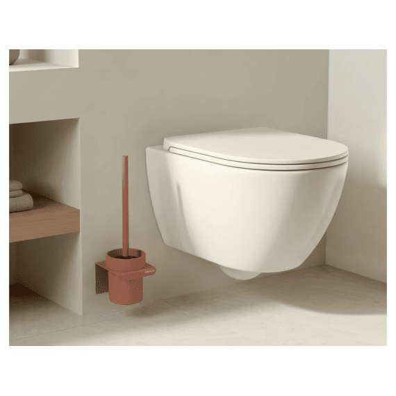 Wenko Turbo-loc Toiletborstelhouder Lizan Bruin