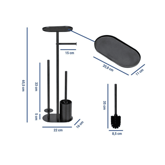 Wenko Wc-boy Met Planchet Orea Black