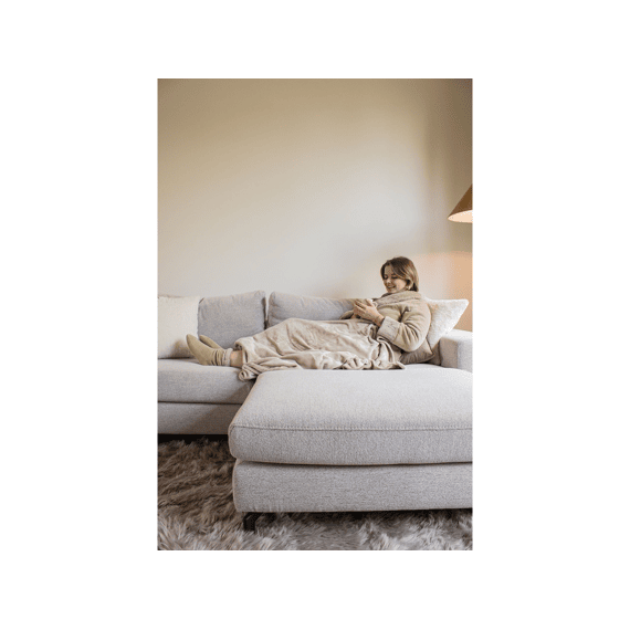 Tiseco Plaid Cosy Delux Microflannel 130x160 Cm Sand