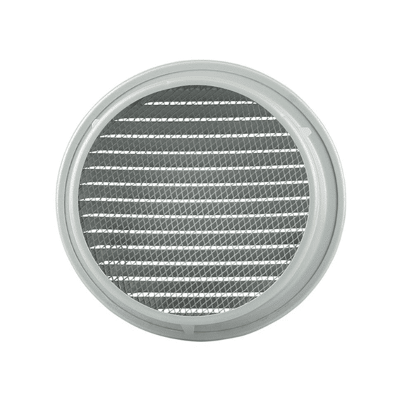 Renson Inbouw Schoepenrooster Rond Alu 435r (dia 150) Ral 9006 (natuur)