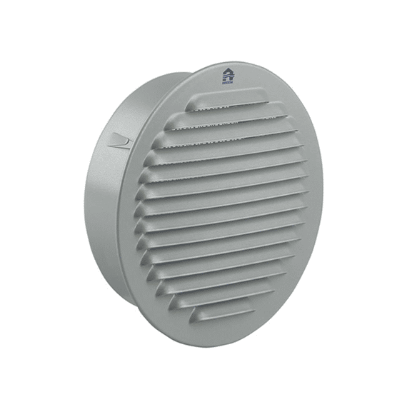 Renson Inbouw Schoepenrooster Rond Alu 435r (dia 150) Ral 9006 (natuur)