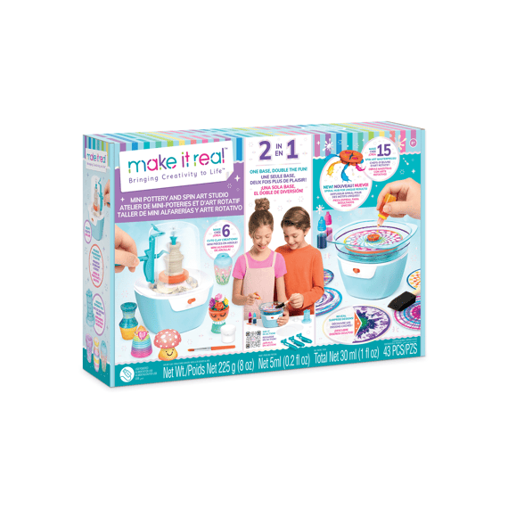 Make It Real Mini Pottenbakken En Spin Art Combo