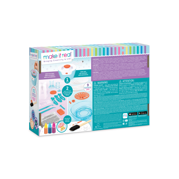 Make It Real Mini Pottenbakken En Spin Art Combo