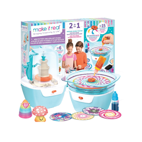 Make It Real Mini Pottenbakken En Spin Art Combo
