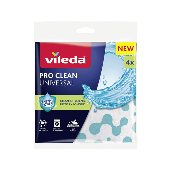 Vileda Pro Clean Multi Gebruiksdoek 4 Pack