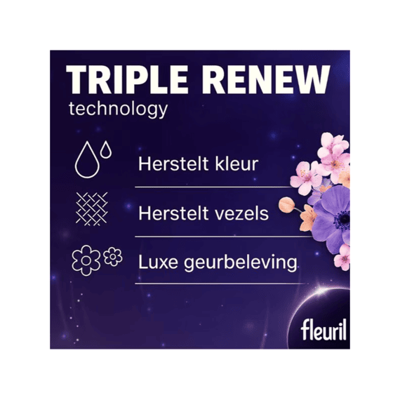 Fleuril Wasmiddel Vloeibaar Renew Black Bloom 29 Scoops/1.305l