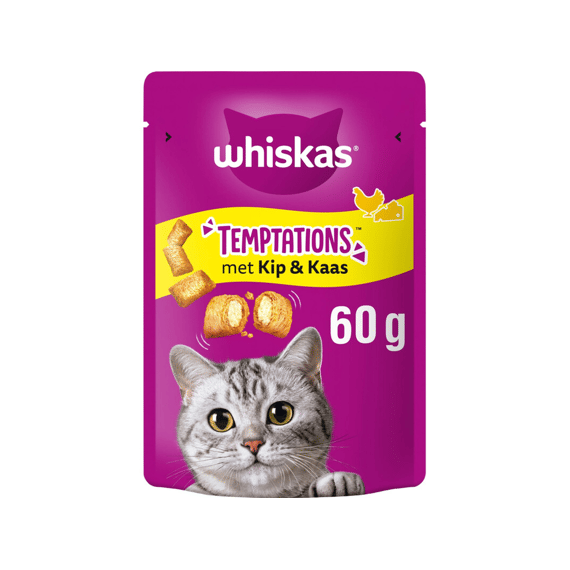 Whiskas Temptations Kip En Kaas 60g