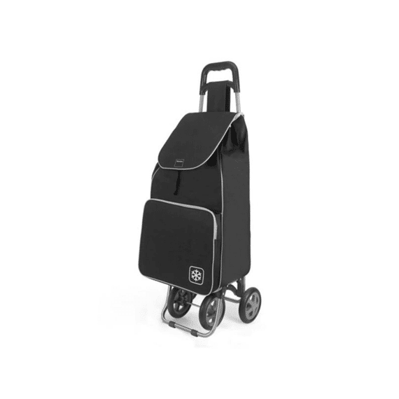 Metaltex Aloe Shopper 48l 4 Wielen Ergonomische Greep Zwart