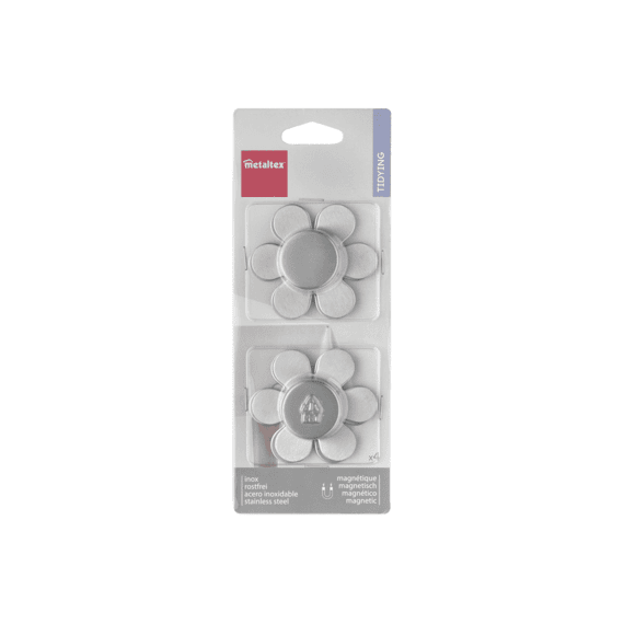 Metaltex Magnetische Tafellederen Roestvrij Staal 4 Stuks