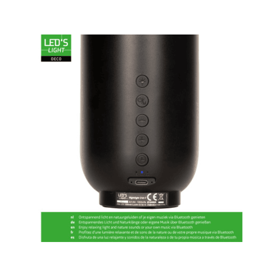 Led Nachtlicht Met Bluetooth Speaker Herlaadbaar
