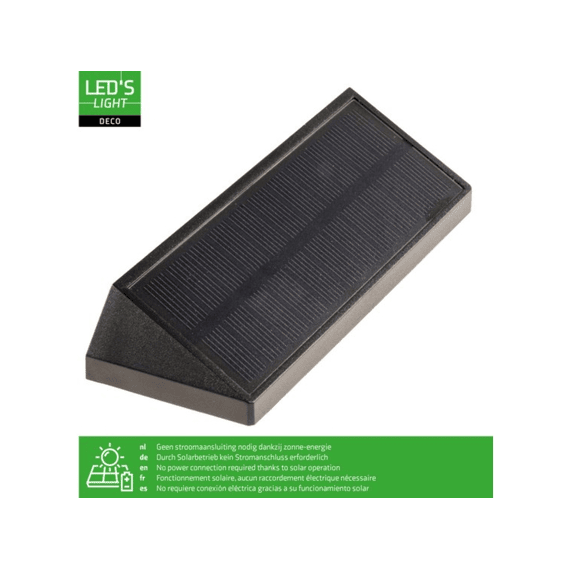 Outdoor Solar Licht 20lm 3000k/4000k/5000k Ip44 Sensor Zwart