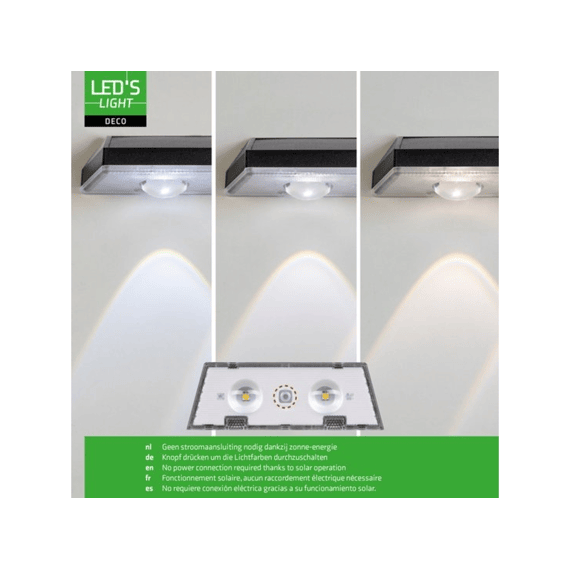 Outdoor Solar Licht 20lm 3000k/4000k/5000k Ip44 Sensor Zwart