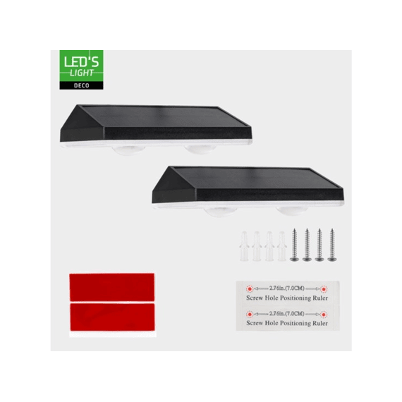 Outdoor Solar Licht 20lm 3000k/4000k/5000k Ip44 Sensor Zwart