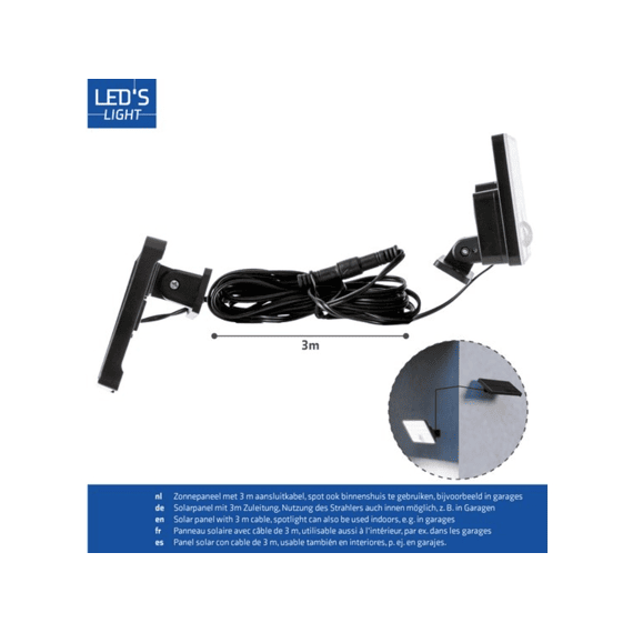 Outdoor Solar Licht 500lm 4000k Ip65 Sensor Zwart