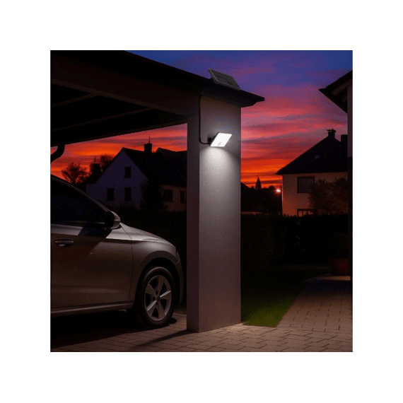 Outdoor Solar Licht 500lm 4000k Ip65 Sensor Zwart