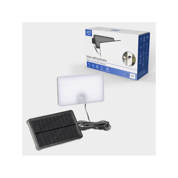 Outdoor Solar Licht 500lm 4000k Ip65 Sensor Zwart