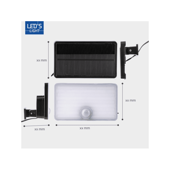 Outdoor Solar Licht 500lm 4000k Ip65 Sensor Zwart