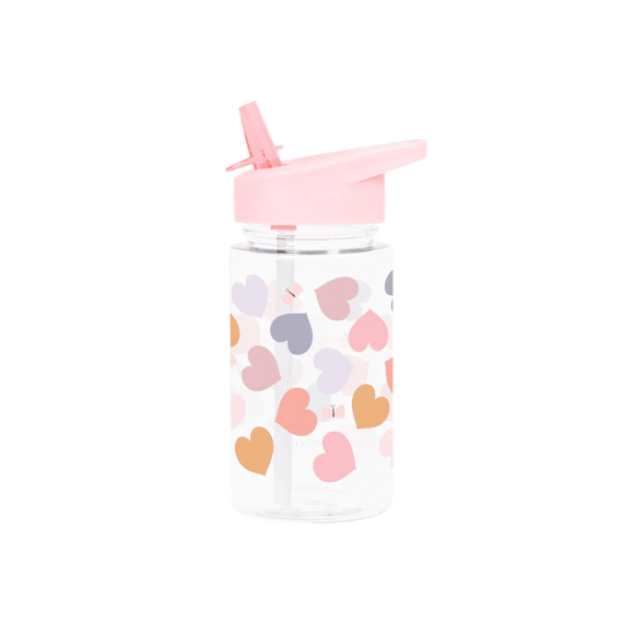 A Little Lovely Company Drinkfles 450ml Hearts