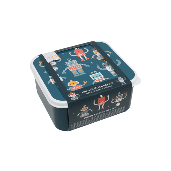 A Little Lovely Company Lunch En Snackbox Set Robots