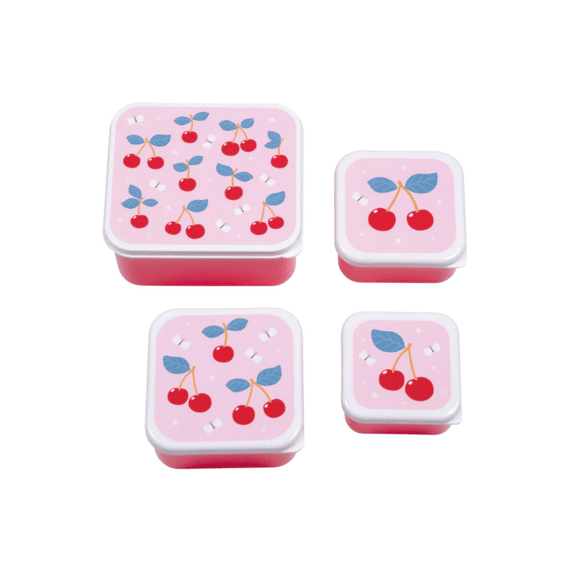 A Little Lovely Company Lunch En Snackbox Set Cherries