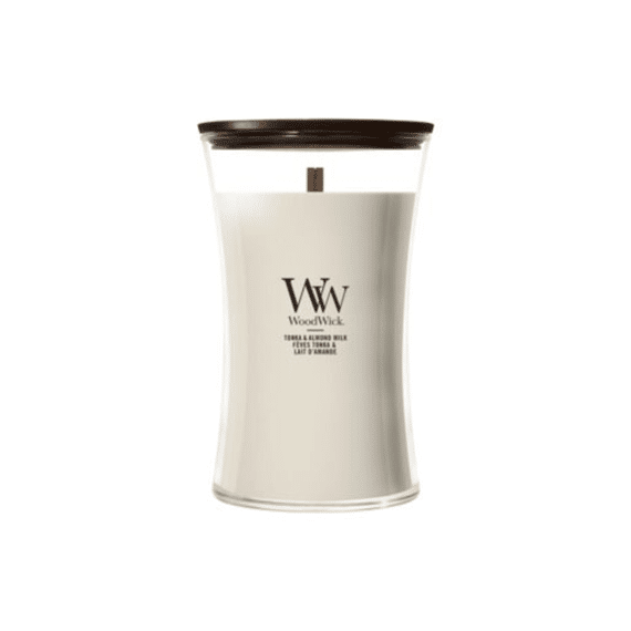 Woodwick Kaars Large Tonka & Almond Milk