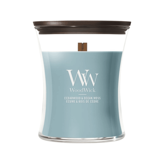 Woodwick Kaars Medium Cedarwood & Ocean Moss