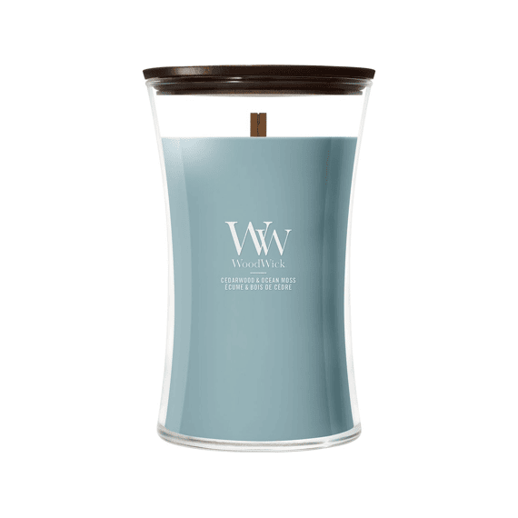 Woodwick Kaars Large Cedarwood & Ocean Moss