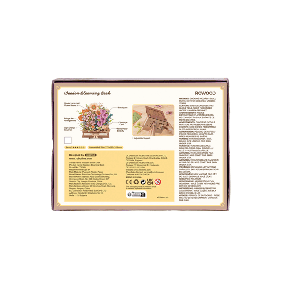 Robotime Rowood Miniatuur Bouwpakket Houten Blooming Book