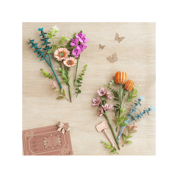 Robotime Rowood Miniatuur Bouwpakket Houten Blooming Book