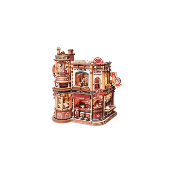 Robotime Rokr Miniatuur Bouwpakket Dream Coffee Factory